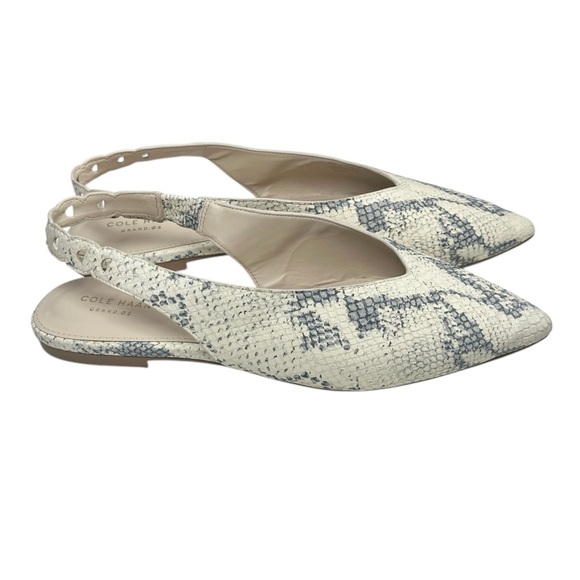 Cole Haan Snakeprint Slingback Pointed Toe Flats Merrit Skimmer Women’s size 11B - Picture 4 of 14